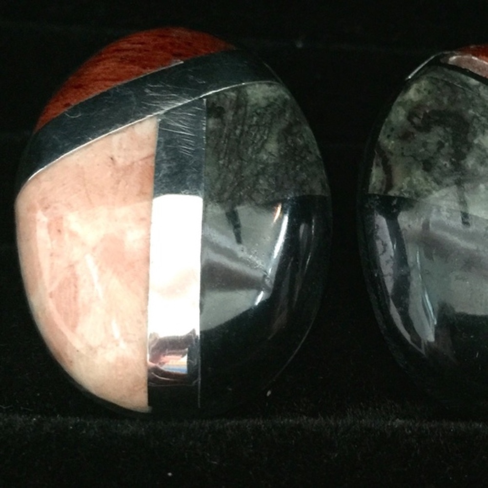 Large Marble Earring Studs